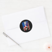 Half Amerikaanse vlag Honduran Roots USA vlag Hond Ronde Sticker (Envelop)