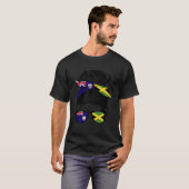Half Anguillian Half Jamaicaanse mix Anguilla en J T-shirt (Voorkant volledig)