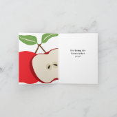 Half Apple leraar waardering dank je wel kaart (Binnen)