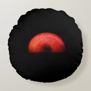 Half Apple Portret - dus cool Rond Kussen