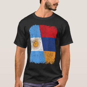 Half Argentijns Half Armeens Vlag Erfgoed Pride T-shirt