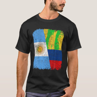 Half Argentijns Half Colombiaans Vlag Erfgoed Prid T-shirt