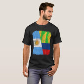 Half Argentijns Half Colombiaans Vlag Erfgoed Prid T-shirt (Voorkant volledig)