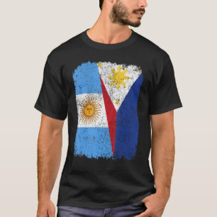 Half Argentijns half Filipijns Vlag Erfgoed Pride T-shirt
