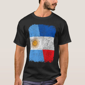 Half Argentijns half Frans Vlag Erfgoed Pride R T-shirt