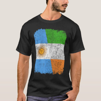 Half Argentijns Half Ierse vlag Erfgoed Pride Ro T-shirt