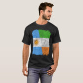Half Argentijns Half Ierse vlag Erfgoed Pride Ro T-shirt (Voorkant volledig)