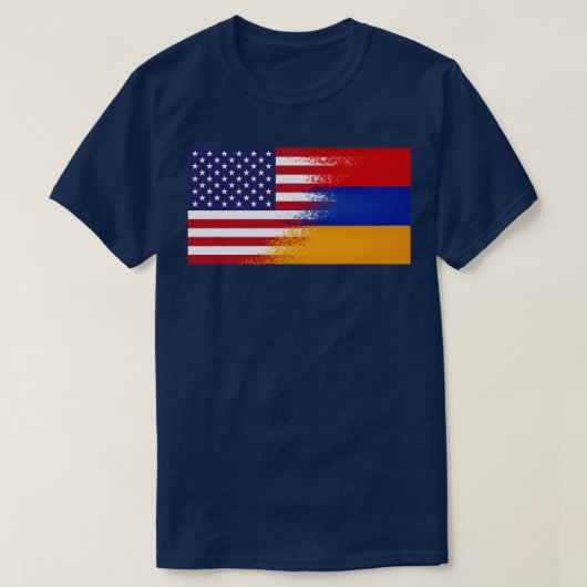 Half Armeens Half Amerikaans Grappig cadeau T-shirt (Design voorkant)