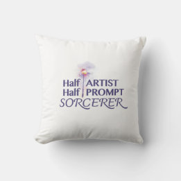 Half artiest half prompt tovenaar kussen