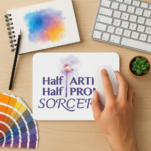 Half artiest half prompt tovenaar muismat