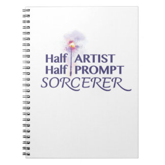 Half artiest half prompt tovenaar notitieboek