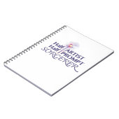 Half artiest half prompt tovenaar notitieboek (Linkerzijde)