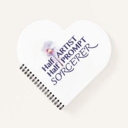 Half artiest half prompt tovenaar notitieboek