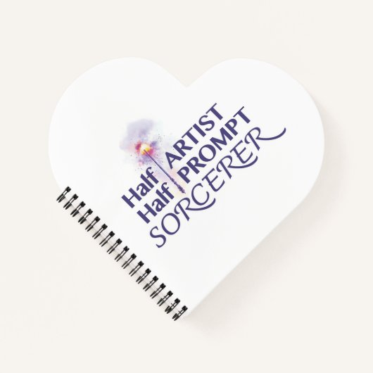 Half artiest half prompt tovenaar notitieboek (Voorkant)