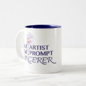 Half artiest half prompt tovenaar tweekleurige koffiemok (Voorkant links)