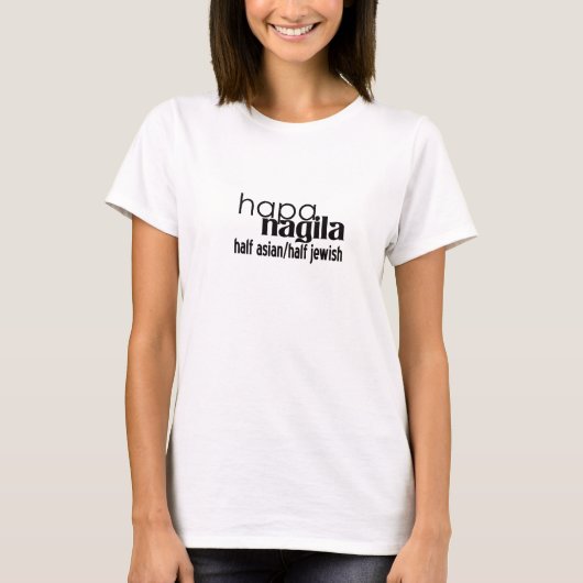 Half-Asian Half-joods - Hapa Nagila T-shirt (Voorkant)