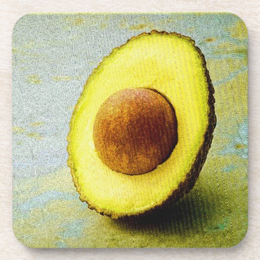 "Half Avocado" Cute Photo. Bestel nu Bier Onderzetter (Voorkant)