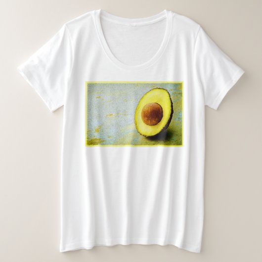"Half Avocado" Cute Photo. Bestel nu Grote Maat T-shirt (Design voorkant)