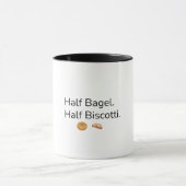 Half Bagel Half Biscotti Koffiemok Mok (Midden)