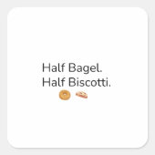 Half Bagel Half Biscotti Sticker (Voorkant)