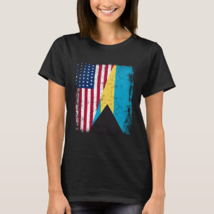 Half Bahamaanse vlag Bahama's VS T-shirt