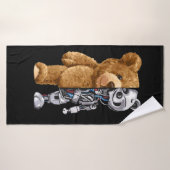 Half Bear Half Robot Badhanddoek (Badhanddoek)