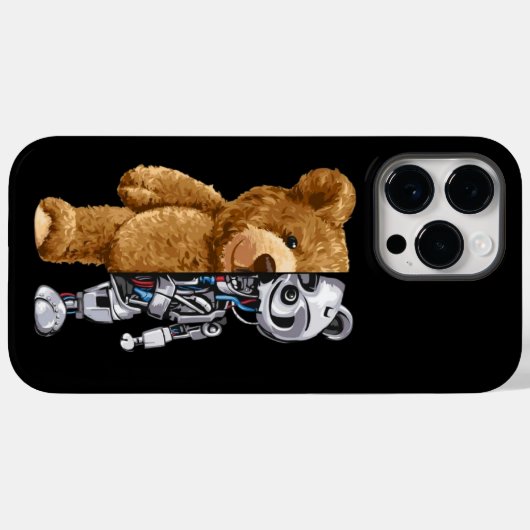 Half Bear Half Robot Case-Mate iPhone Case (Achterkant (horizontaal))