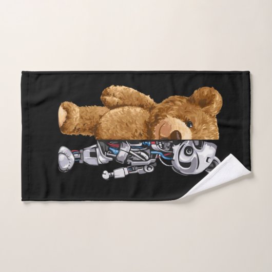 Half Bear Half Robot Handdoek (Handdoek)