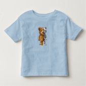 Half Bear Half Robot Kinder Shirts (Voorkant)