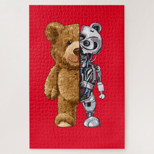 Half Bear Half Robot Legpuzzel (Verticaal)