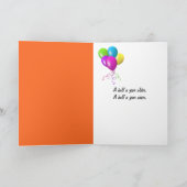 Half Birthday cupcake Kaart (Binnen)