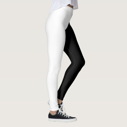Half Black White Designer Leggings (Rechts)