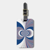 Half blauw bagagelabel (Voorkant verticaal)