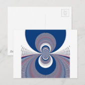 Half blauw briefkaart (Voorkant / Achterkant)