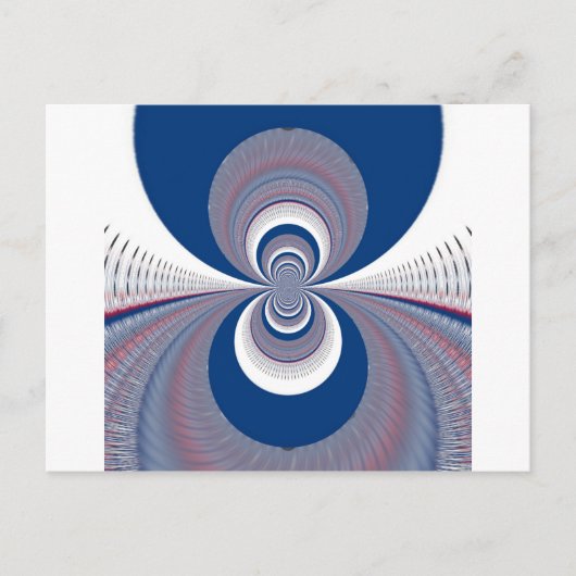 Half blauw briefkaart (Voorkant)