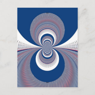 Half blauw briefkaart