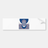 Half blauw bumpersticker (Voorkant)