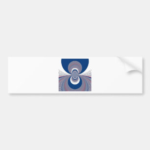 Half blauw bumpersticker