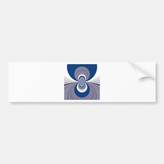 Half blauw bumpersticker (Voorkant)