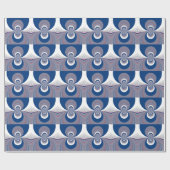 Half blauw cadeaupapier (Vlak)