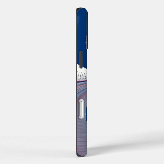 Half blauw Case-Mate iPhone case (Achterkant / Rechts)