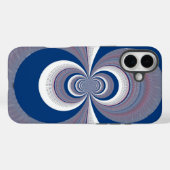 Half blauw Case-Mate iPhone case (Achterkant (horizontaal))