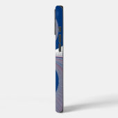 Half blauw Case-Mate iPhone case (Achterkant / Links)