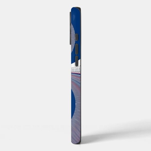 Half blauw Case-Mate iPhone case (Achterkant / Links)