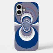 Half blauw Case-Mate iPhone case (Achterkant)