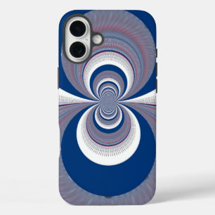 Half blauw iPhone 16 plus hoesje