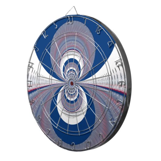 Half blauw dartbord (Voorkant Rechts)