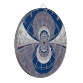 Half blauw dartbord (Voorkant Links)
