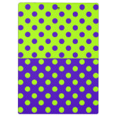Half blauw en groene polka stippen klembord (Achterkant)
