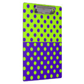 Half blauw en groene polka stippen klembord (Rechts)